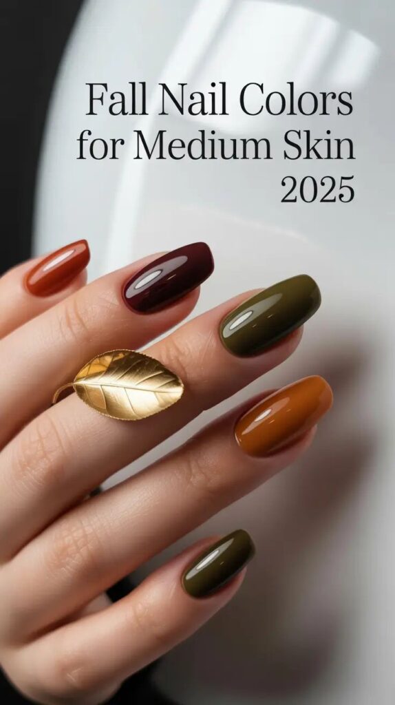 Nail polish shade for medium skin